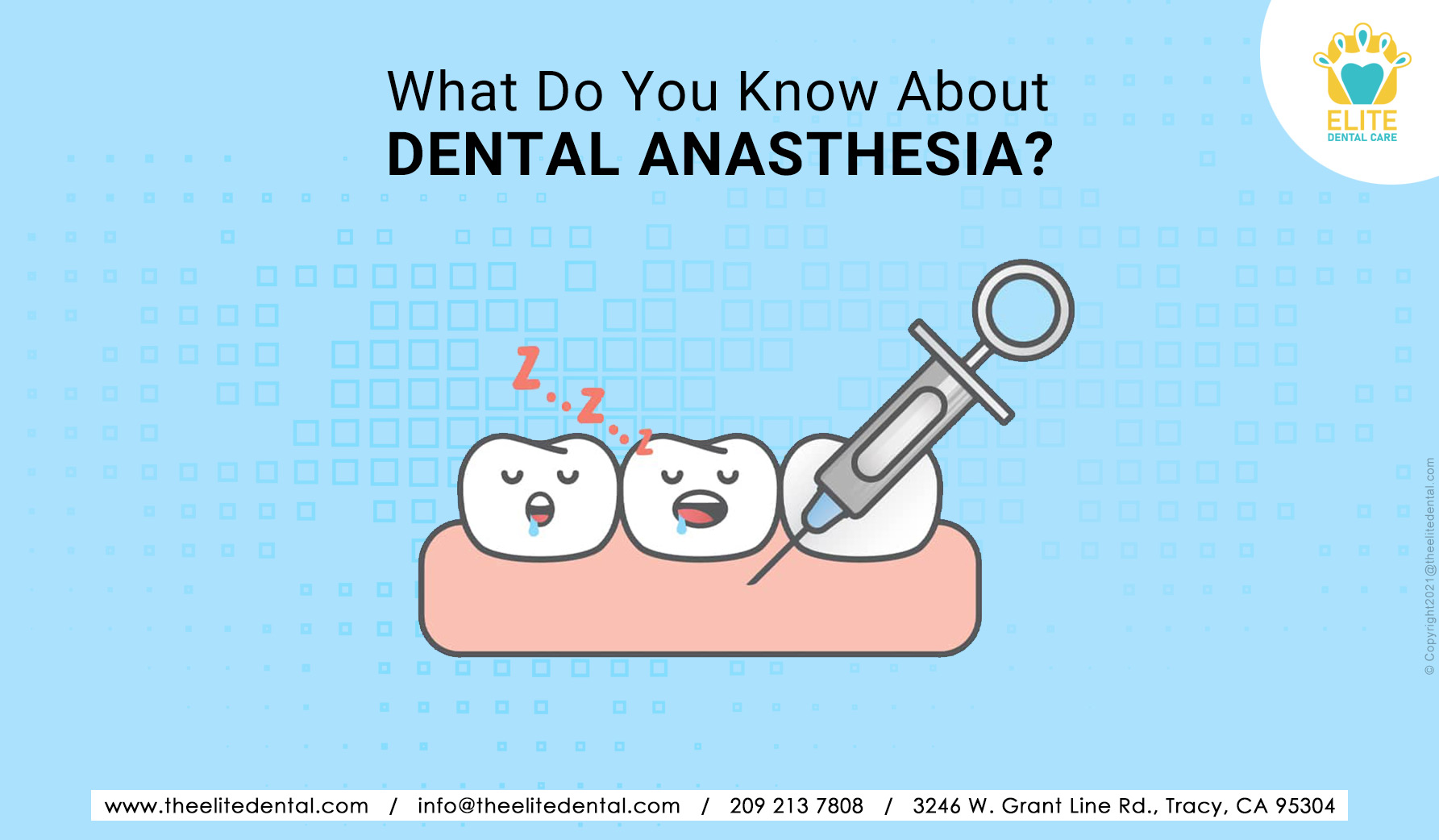 What type of anesthesia is used for dental work?