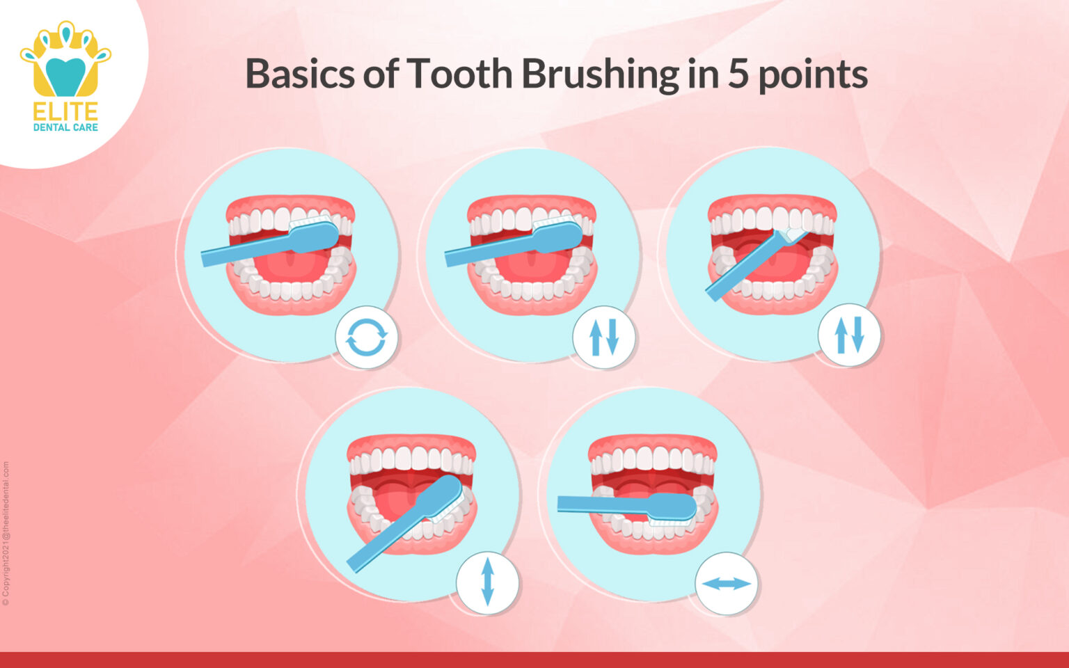 Basics of Tooth Brushing in 5 points Elite Dental Care